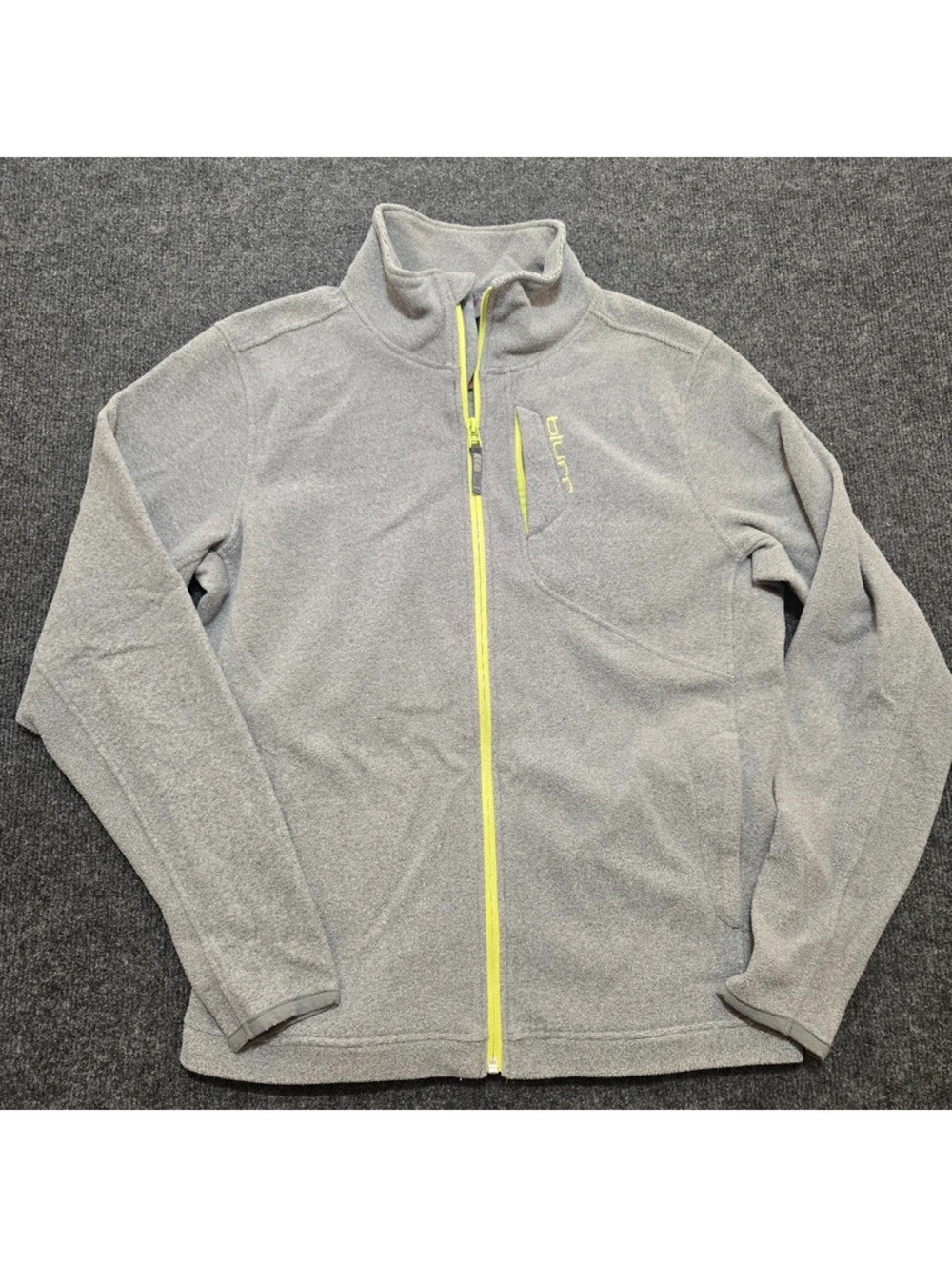 Blurr Grey Full Zip Microfleece Technical Climbing Jacket - Men's M